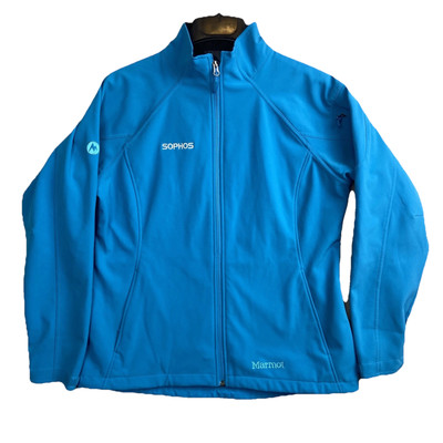 Marmot Gravity Jacket Women s XL Soft Shell Blue Fleece Lined Sophos C85000 Zip