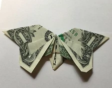 A Butterfly Money Origami - made from a Dollar Bill (LOVELY GIFT)