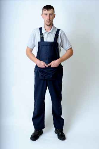 Men's Bib and Brace White Navy Red Overalls. Mens Dungarees Painters Coveralls - 第 29/107 張圖片