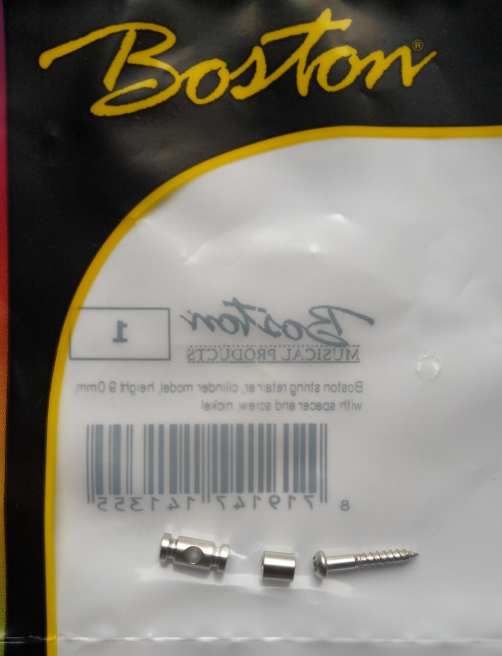 Boston String Retainer (String Tree), Cylindrical, Nickel, Height 9.0mm