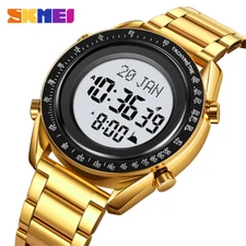 2025 SKMEI Men's Sport LED Digital Watch Stainless Steel Wristwatch for Gift