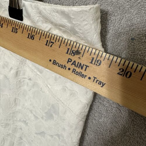 Investments Petite 14P Capri Pants White Jaccard Print Dressy Wedding Pull On - Picture 2 of 10