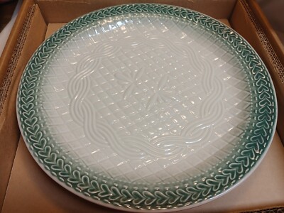 Longaberger Pottery American Craft ACO Light Green Platter 13.5 Plate NIB