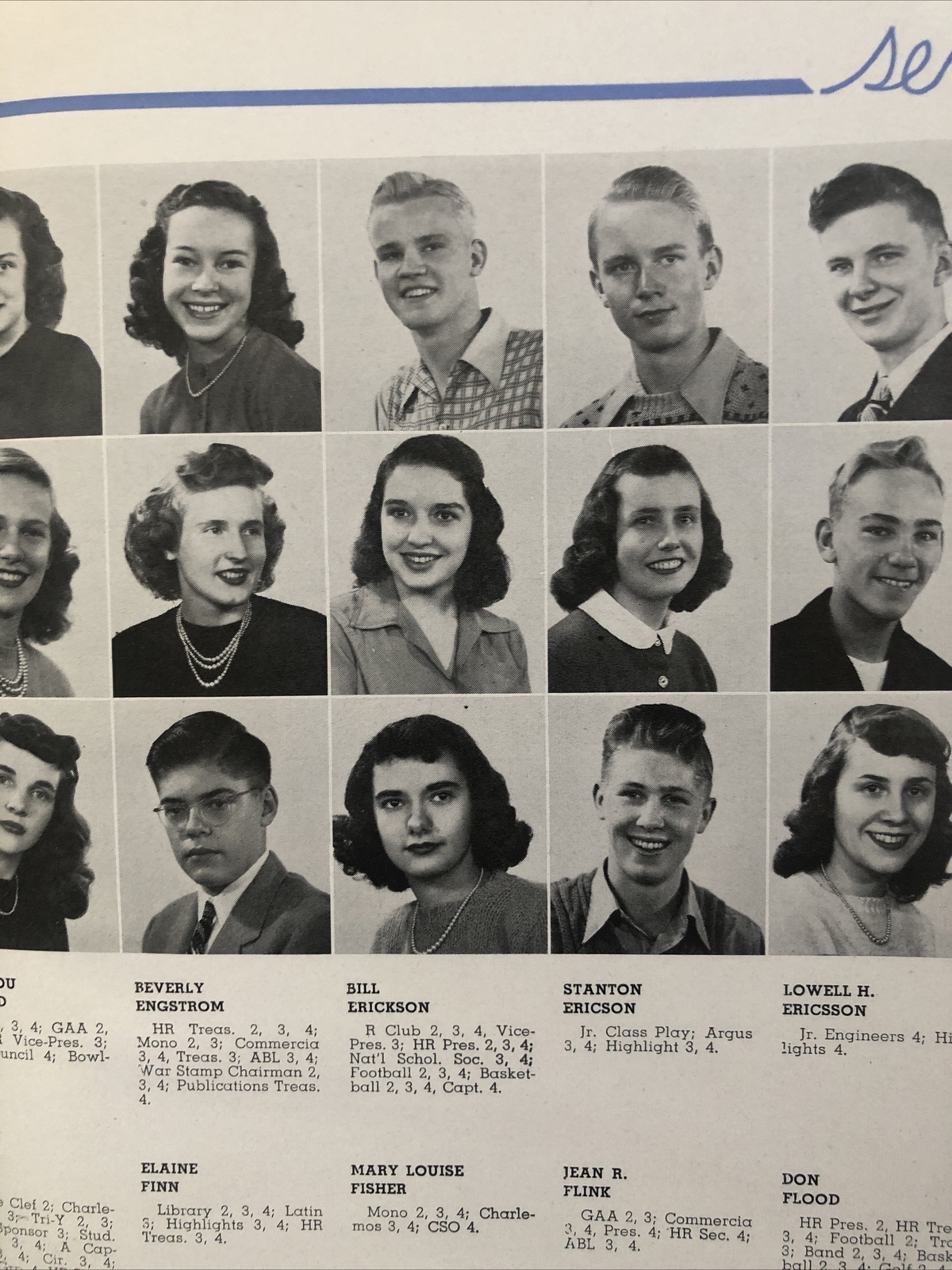1945 & 1946 East High School Rockford IL Yearbooks Bill Erickson Basketball  Star | eBay