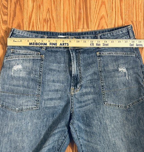 Pilcro Anthropologie The Wanderer Relaxed Jeans Gr. 33 Cargohose Utility Blue - Bild 7 von 9