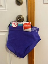 NEW WOMEN'S SIZE XL HANES ORIGINALS SEAMLESS RIB HI-LEG BIKINI UNDERWEAR 3-PK