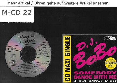 Maxi CD D.J. BoBo - Somebody Dance With Me. Aus dem Jahr 1992