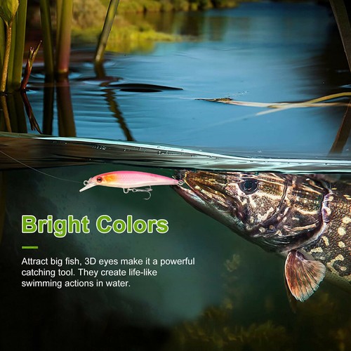 10 Stück Set Arten Angelköder Crankbaits Haken Lachsköder Tackle Crank Kit - Bild 2 von 8
