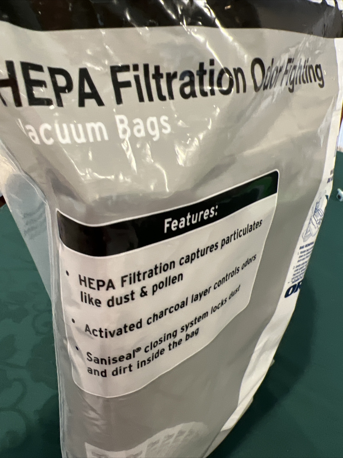 Oreck CCPK80H Type CC Odor Eliminating Vacuum Cleaner Bags 8Pk HEPA