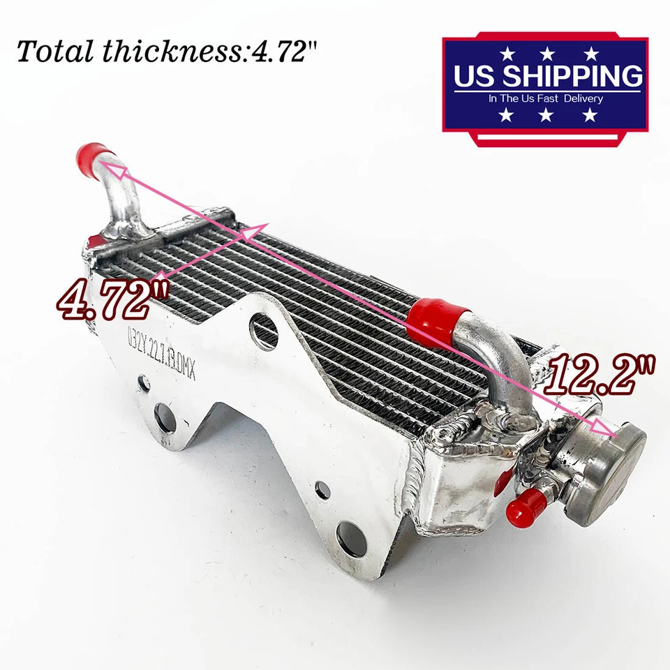 All Aluminum Radiator For 2000-2021 KAWASAKI KX65 KX 65 2001 2002 2003 2004 2005 - Image 2 of 4