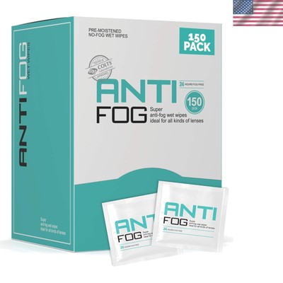Essential 150 Count Anti-Fog Wipes for Eyewear, Windows & Devices - Compact Size