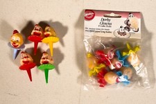 Vintage 1991 Wilton Derby Clowns Cake Picks – Zestaw 11 – Klaun Toppers na ciasto