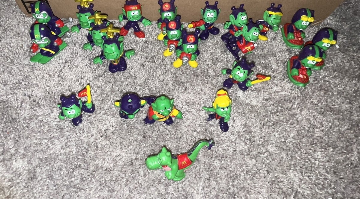 Vintage 1984 McDonalds Happy Meal Toy Lot (22) Astrosnik Green