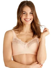 Swegmark Cotton Bloom Soft Bra - ORGANIC COTTON, No Wire, Full Support, B C D DD