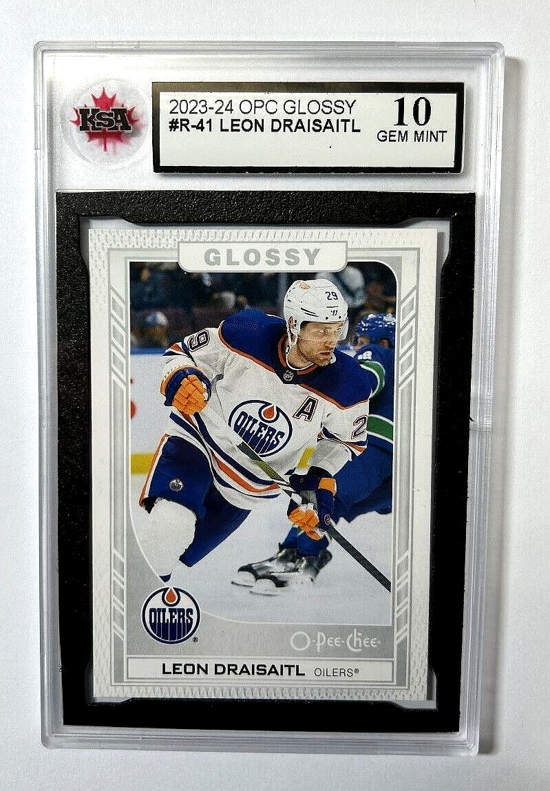 2023-24 Upper Deck OPC Glossy #R41 Leon Draisaitl | KSA GRADED GEM MINT 10