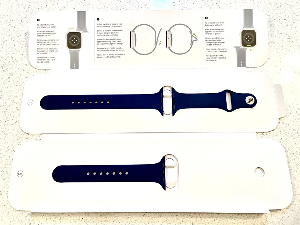 ¡NUEVO! Reloj deportivo genuino marca Apple azul marino profundo correa talla 44 45 46 49 mm Foto 2 de 4