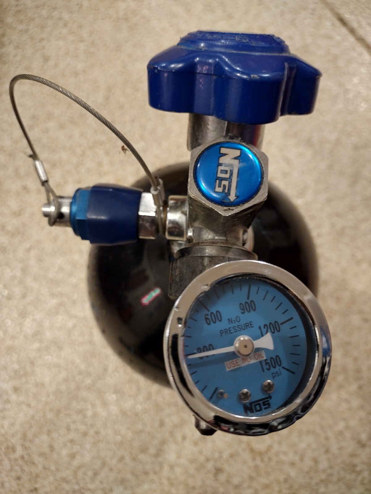 NOS Nitrous 10 lb Nitrous Bottle W Hi Flo Valve Painted, Gauge INOP eBay