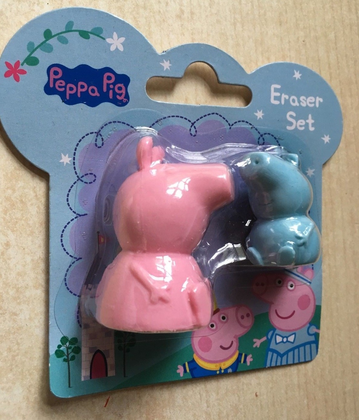 BNIP New Peppa Pig 3D Eraser Set - Peppa & George Erasers