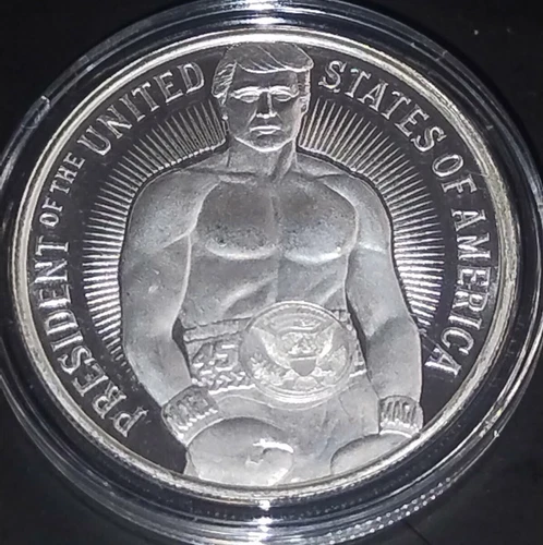 1 oz Silver Donald Trump Our Fighter Proof like Round Retired Original Rare 2020