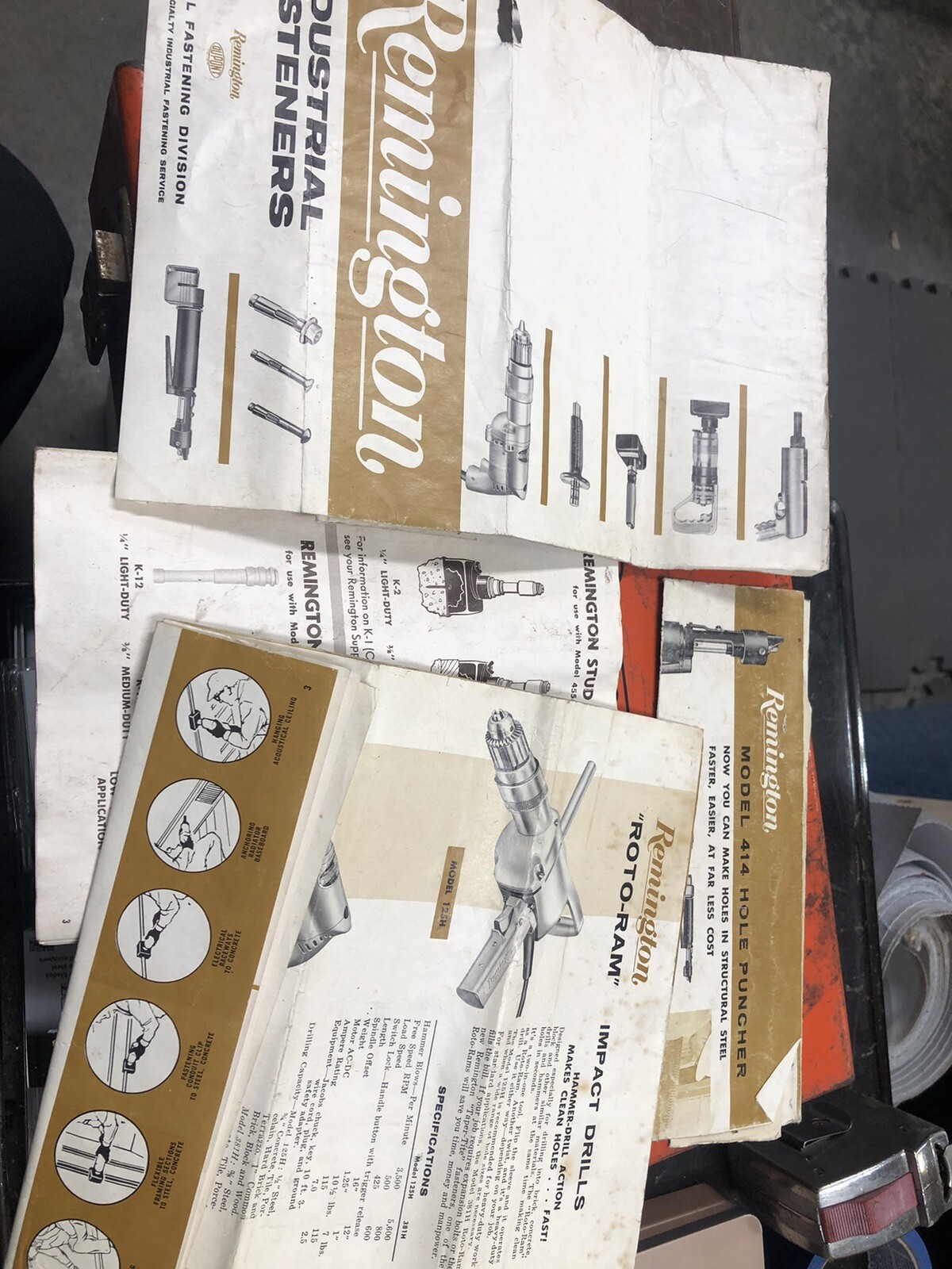 Remington Powder Actuated Tool Model 462 With Case And Fasteners eBay