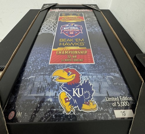 Kansas Jayhawks 2022 Basketball National Champions Ticket Pano Picture Frame - Picture 4 of 7