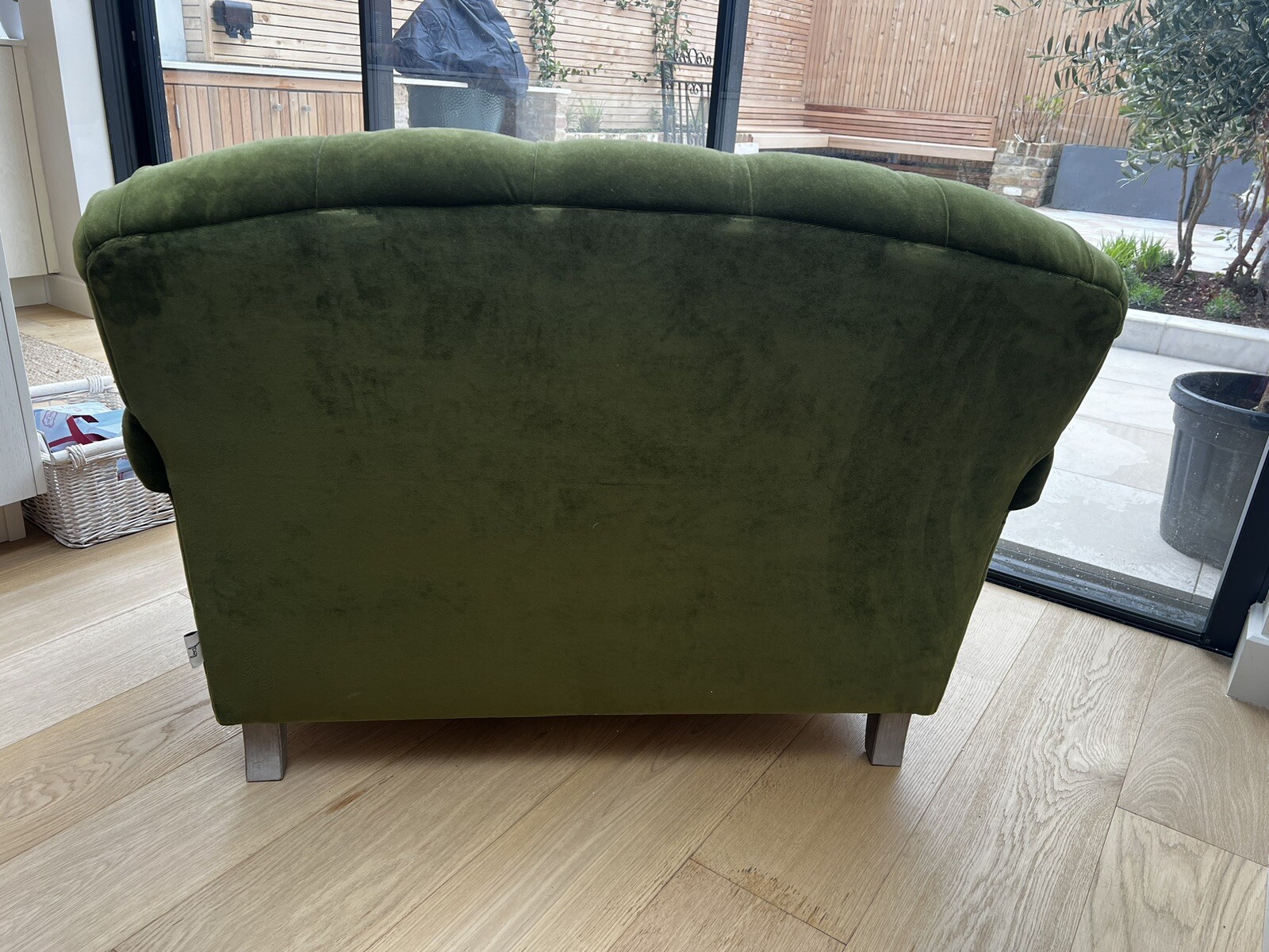 Loaf Truffle Love Seat Armchair In Good Green clever velvet eBay