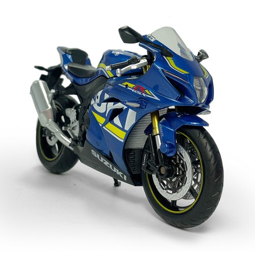 1:12 Scale Suzuki GSX-R1000 Motorcycle Model Diecast Sport Bike Toy Kids Blue - Picture 1 of 11