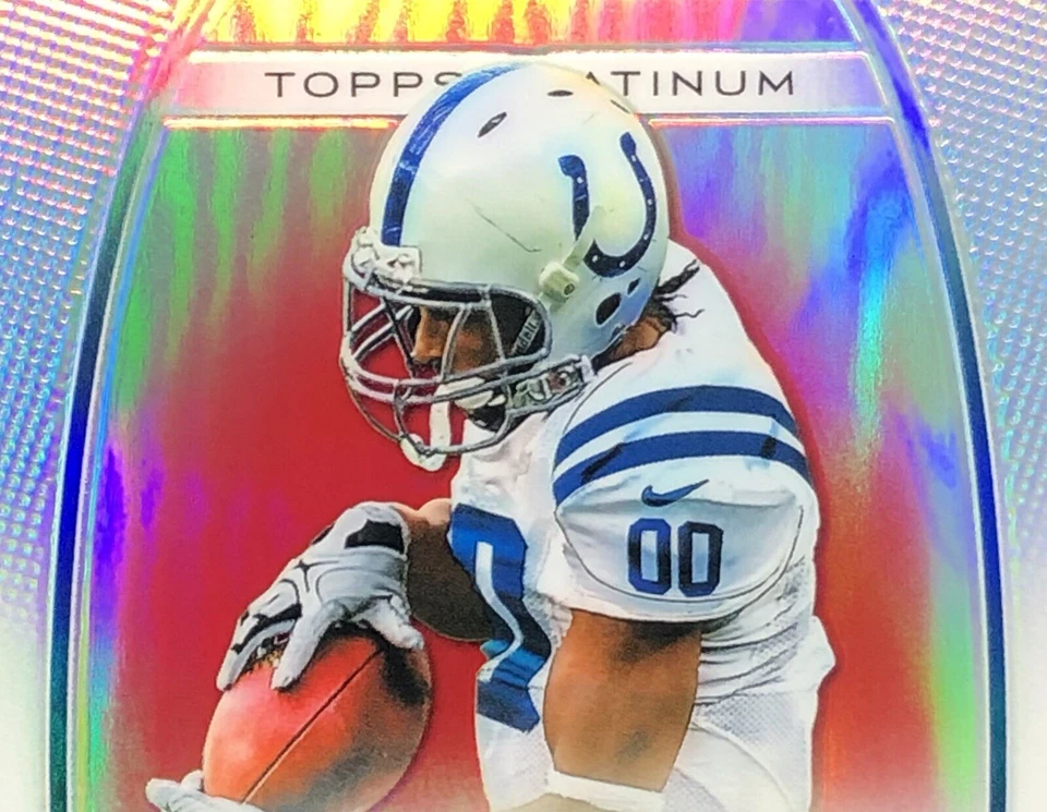 Tarjeta de novato Topps Platinum TY Hilton 2012/5 en tarjeta refractor rojo automático SSP #147 Foto 3 de 4