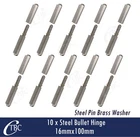 10x Steel Bullet Hinge Steel Pin 16mmx 100mm Weld  Door Trailer Tailgate Toolbox