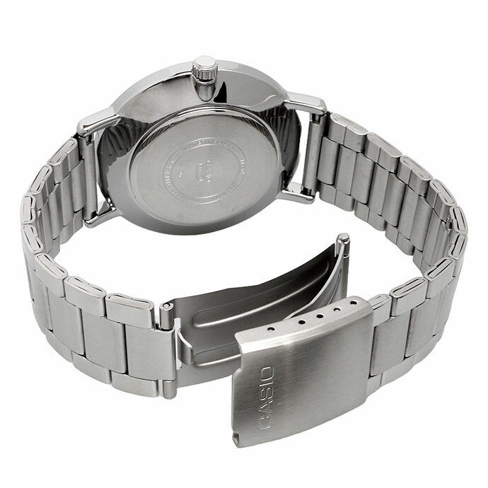 CASIO MTP-VT01DM-1A Wrist Watch Quartz Men's Black Marble Metal