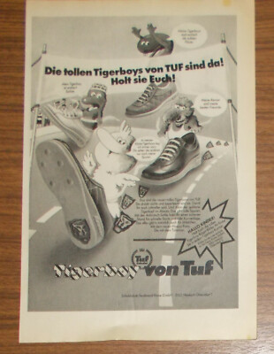 Seltene Werbung TIGERBOY von TUF - Der Schuh der Spuren hinterläßt #2 1981