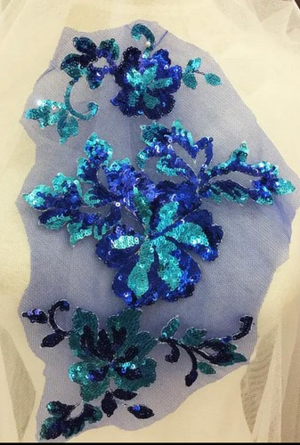 MOTIFS APPLIQUES EMBELLISHMENTS SEQUINNS DANCE LACE BEAUTIFUL FANCY DRESS PARTY - Picture 21 of 48