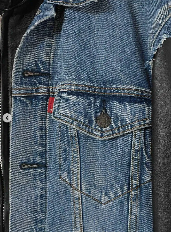 Colete feito à mão Eddie Munson Stranger Things Hellfire Club e jaqueta de couro preta - Imagem 4 de 4