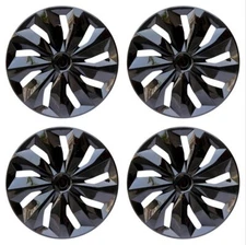 4pcs  Snap-On 16" Hub Caps - Full Wheel Covers for R16 Tires & Steel Rims 16inch
