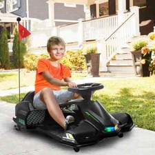 12V AOSOM Electric Go Kart for Kids 8-12  Drifting, Music  Lights, 5 MPH   