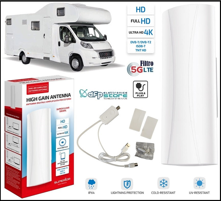 Antenna TV Portatile Superior NAO-001 per Camper