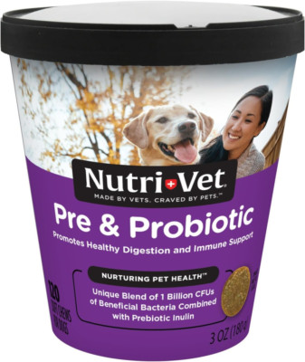 Nutri-Vet Pre & Probiotics for Dogs, Digestive Support, Upset Stomach, Puppy Pro