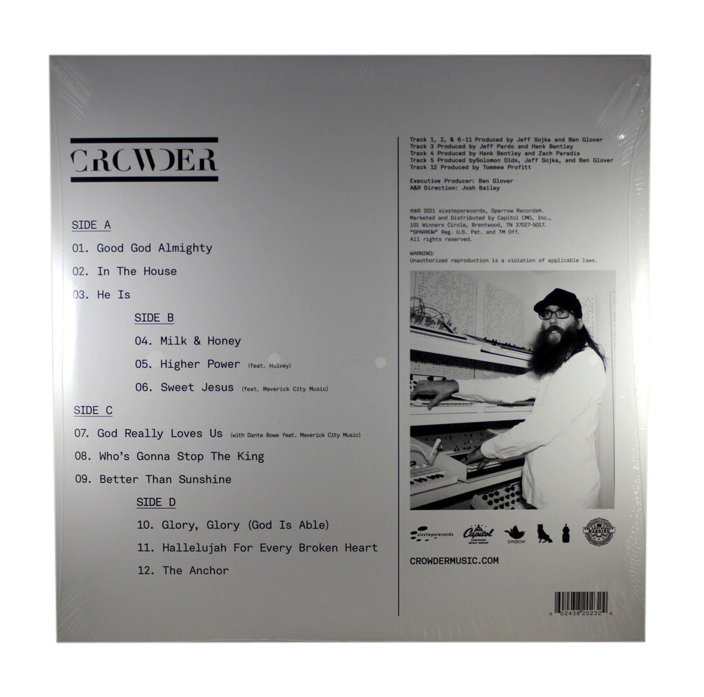 Crowder Milk & Honey NEW Vinyl LP Contemporary Christian Music