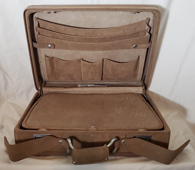 Vtg Hartmann Luggage Handcrafted Since 1877 Tan Suede Leather