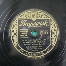 10" 78 rpm record BING CROSBY take me back boots & saddle / mexicali rose