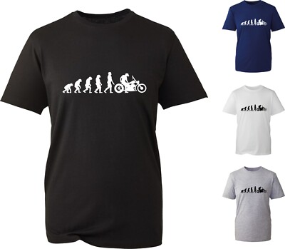 Evolution Of Motorbike T-Shirt Human Evolution Racing Lover Unisex Geschenk Tee Top