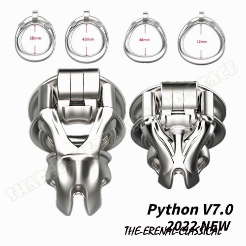 Nuevo Acero Inoxidable V7.0 Dispositivo de Castidad Masculino Sissy Jaula Anillo Cinturón Fijación - Imagen 2 de 48