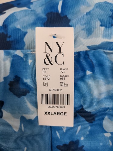 New New York & Company Sleeveless Floral Flare Dress Sz 2XL - Picture 2 of 10