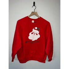 Vintage Christmas Sweatshirt Sportswear Merry Santa Claus Crewneck VTG 80s M