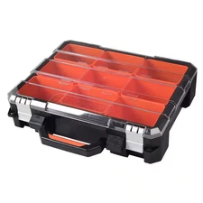 17 In. Plastic Portable Organizer with 9-Bins