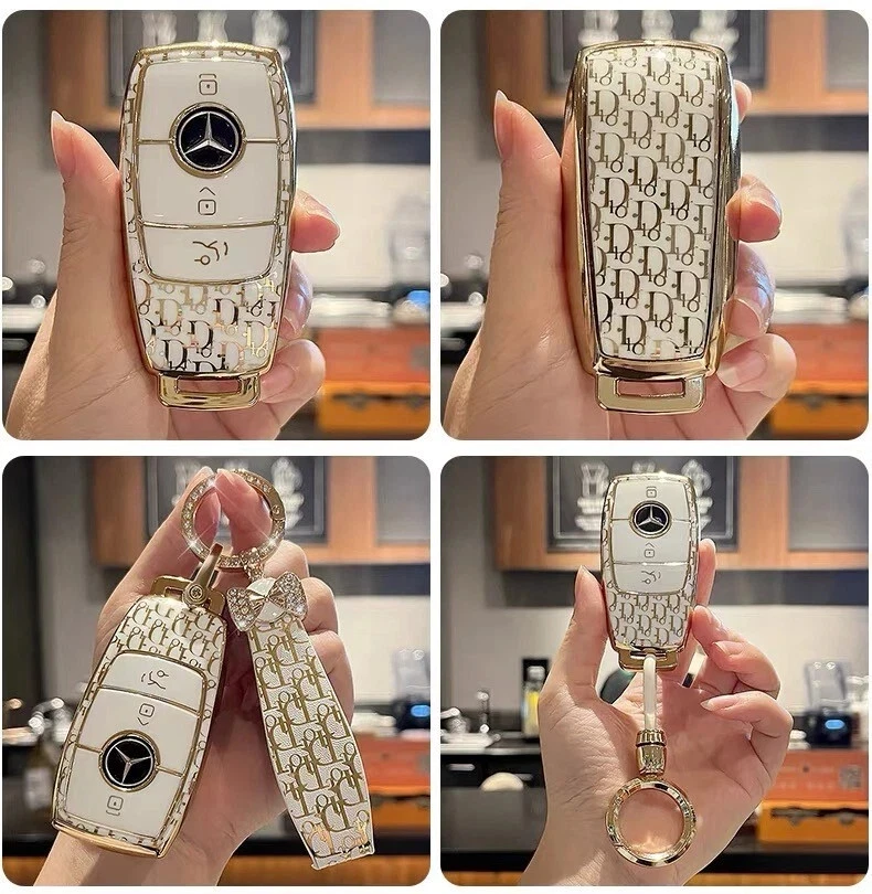 Nuevo para Mercedes-Benz A B C E S G S450 GLC C300 Mando a Distancia Llavero Cubierta Foto 3 de 4