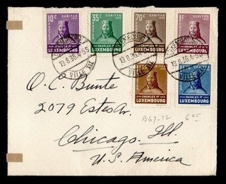 DR WHO 1936 LUXEMBOURG FDC? CARITAS COMBO R82774
