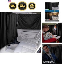 Set of 3 Car Privacy Curtain, 95 Light Blocking