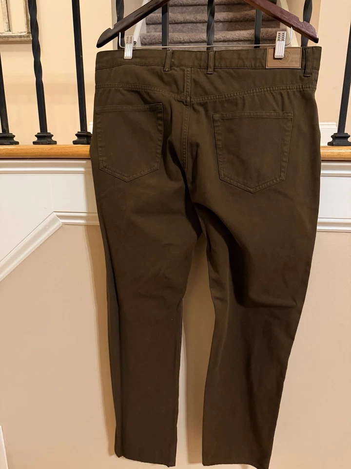 Peter Millar Crown Comfort 36x30 5 Pocket Brown Pants - Image 2 of 4