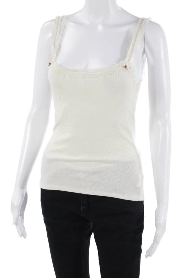 Camisola Zara Mujer Cuello Cuadrado Blanco Poliamida Elastano Talla M Foto 2 de 4